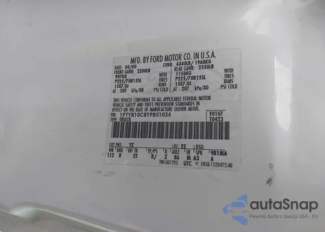 2000 Ford Ranger Xl/Xlt z USA, uszkodzony, nr VIN 1FTYR10C8YPB51034